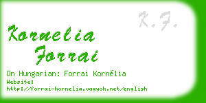 kornelia forrai business card